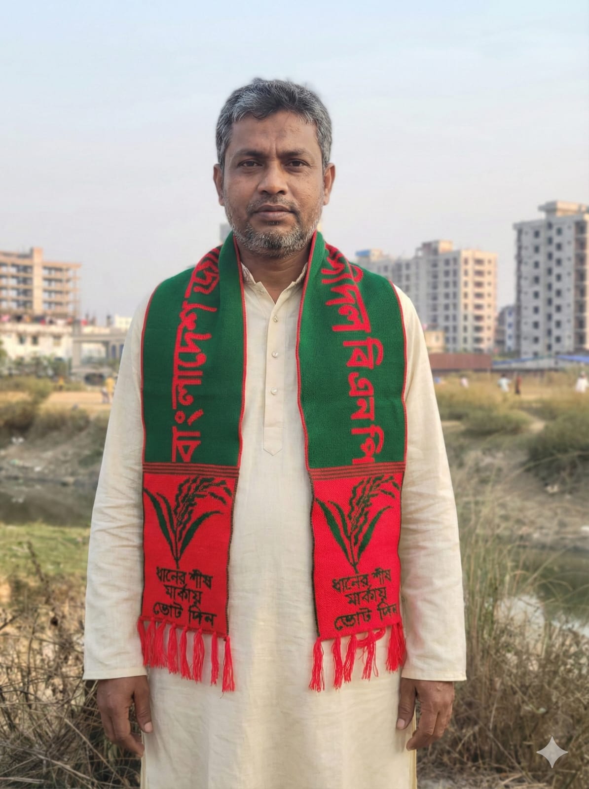 বি এন পি - ধানের শীষের মাফলার